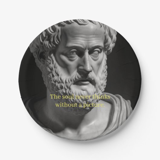 The soul never thinks without a picture papieren bordje (Voorkant)