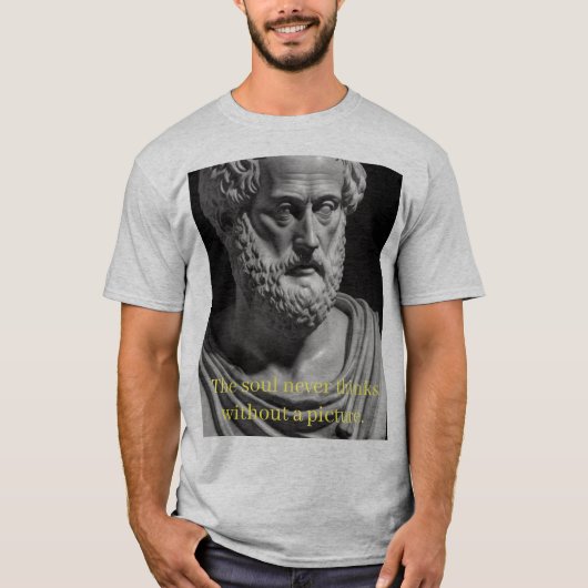 The soul never thinks without a picture t-shirt (Voorkant)