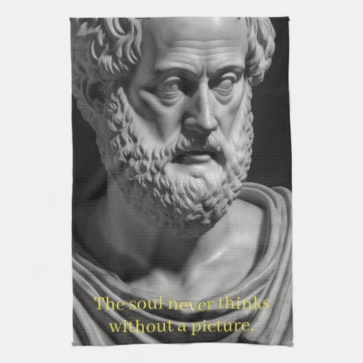 The Soul never thinks without a Picture Theedoek (Verticaal)