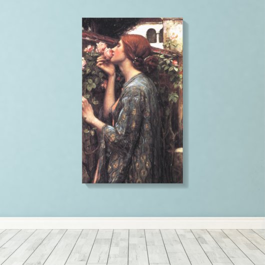 The Soul of the Roos (door John William Waterhouse Canvas Afdruk (Insitu (Houten vloer))