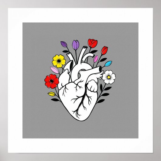 The Sound of Blooming – Anatomical Heart Poster (Voorkant)
