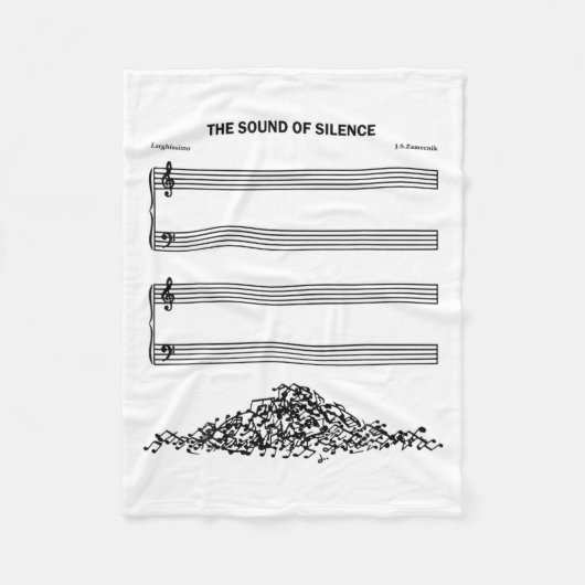 The Sound Of Silence Funny Musical Fleece Deken (Voorkant)