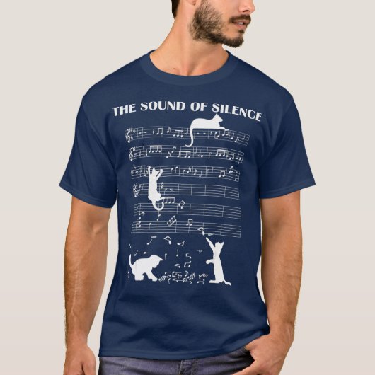 The Sound Of Silence Music And Cats Lover T-shirt (Voorkant)