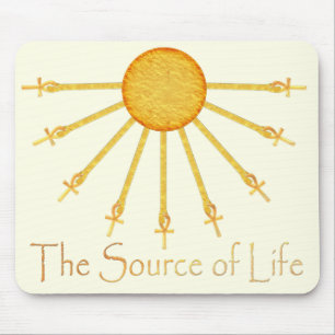 The Source of Life Egyptian Sun Ankh Mousepad Muismat
