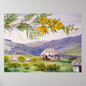 The South African Doornboom and Fingo Huts Poster (Voorkant)