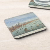 The South West Prospect of London, van Somerset G Bier Onderzetter (Linkerzijde)