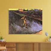 The Sower: Buitenskirts of Arles van Vincent van G Canvas Afdruk (Insitu (Woonkamer))