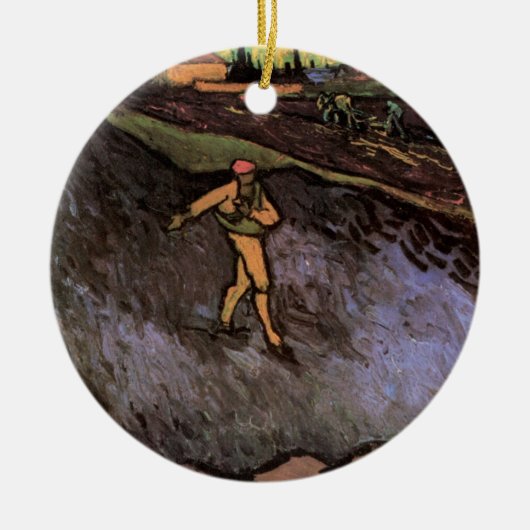 The Sower: Buitenskirts of Arles van Vincent van G Keramisch Ornament (Voorkant)