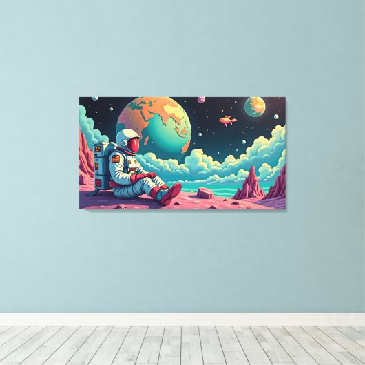 The Space Between Thoughts Canvas Afdruk (Insitu (Houten vloer))