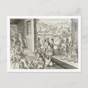 The Spain Capture Fort Caroline, 1565, uit 'New Briefkaart