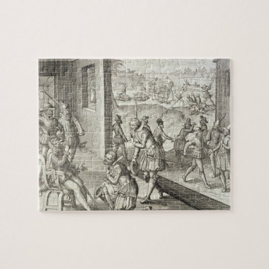 The Spain Capture Fort Caroline, 1565, uit 'New Legpuzzel (Horizontaal)