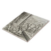 The Spain Capture Fort Caroline, 1565, uit 'New Tegeltje (Zijkant)