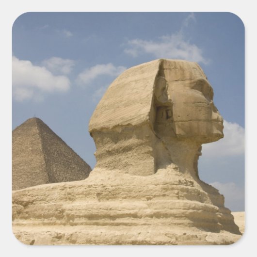 The Sphinx, Giza, Al Jizah, Egypte Vierkante Sticker (Voorkant)