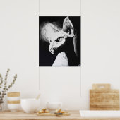 The Sphynx Cat Feline Original Art Poster (Keuken)