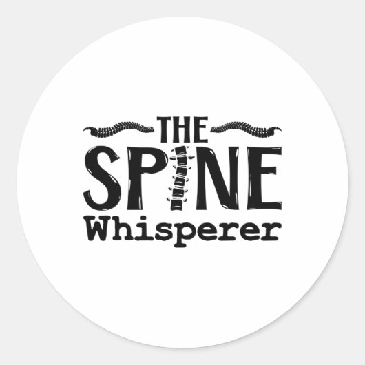 The Spine Whisperer Chiropractic Chiropractor Ronde Sticker (Voorkant)