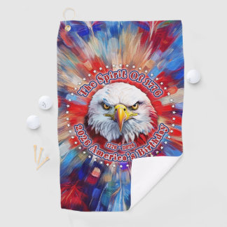 The Spirit Of 1776, 2026 America's Red Eagle Vuurw Golfhanddoek