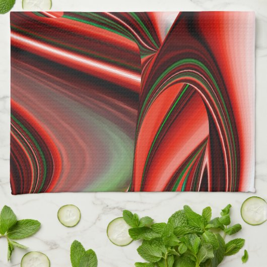 The spirit of Love and Hope Abstract 3D Rainbowart Theedoek (Gevouwen)