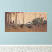 The Spirit of the Plains by Sydney Long (1914) Canvas Afdruk (Insitu (Houten vloer))