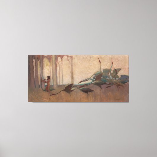 The Spirit of the Plains by Sydney Long (1914) Canvas Afdruk (Voorkant)