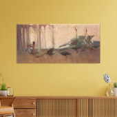 The Spirit of the Plains by Sydney Long (1914) Canvas Afdruk (Insitu (Woonkamer))