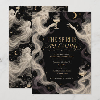 The Spirits Are Calling Halloween Party Kaart