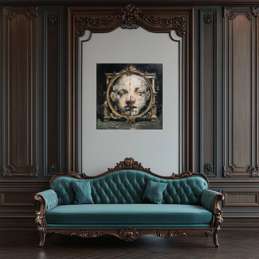 The Spiritual Divide — Gothic Surreal Fine Art Canvas Afdruk