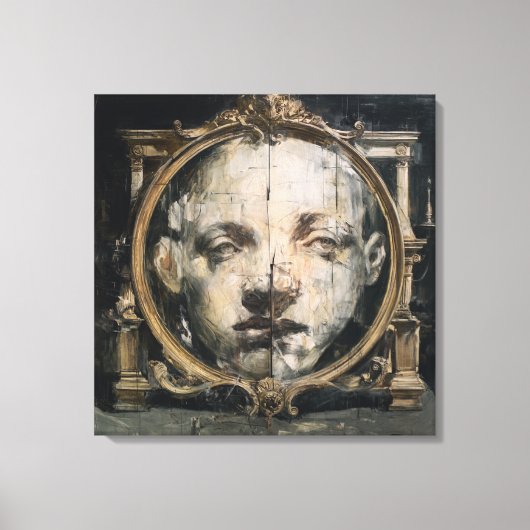 The Spiritual Divide — Gothic Surreal Fine Art Canvas Afdruk (Voorkant)