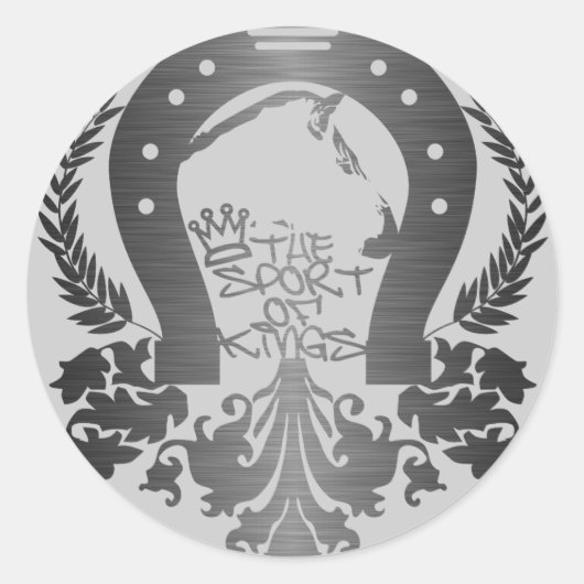 The_Sport_Of_Kings Ronde Sticker (Voorkant)