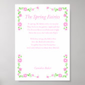 The Spring Fairies Poem Print (Voorkant)