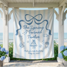 The Spring I turned 12 Birthday Banner  Wandkleed