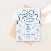 The Spring I turned 12 Birthday Invitation Kaart