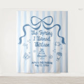 The Spring I turned 13 Birthday Banner Wandkleed (Voorkant)