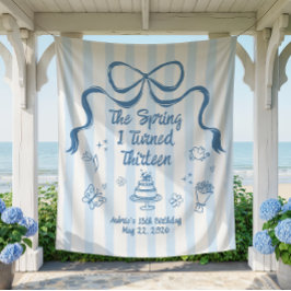 The Spring I turned 13 Birthday Banner  Wandkleed