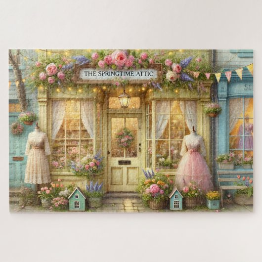 The Springtime Attic Vintage Kledingwinkel Legpuzzel (Horizontaal)