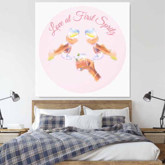 The Spritz Squad | Aperol vrijgezellenfeest thema Canvas Afdruk (Insitu (Slaapkamer))