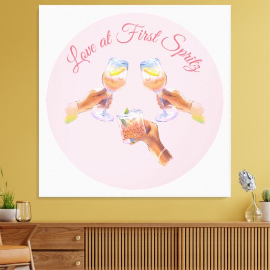 The Spritz Squad | Aperol vrijgezellenfeest thema Canvas Afdruk (Insitu (Woonkamer))