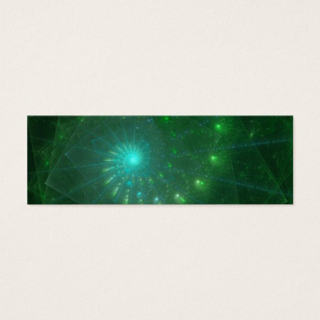 "The Square Green Worm" Fractal Art Mini Visitekaartjes (Voorkant)