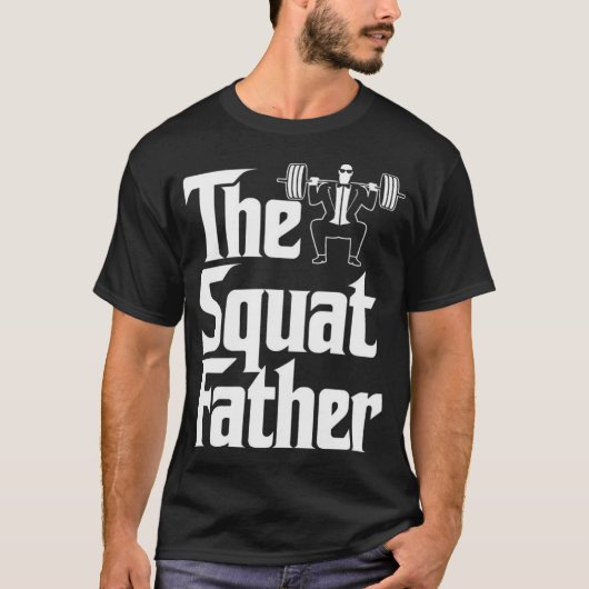 The Squat Father beroemd gemaakt door Funny Gym T-shirt (Voorkant)