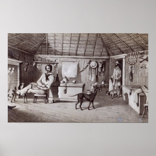 The Squatter's First Home, c.1847 Poster (Voorkant)