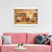 "The Squaw Man" - The Pipe of Peace Theater Canvas Afdruk (Insitu (Woonkamer))