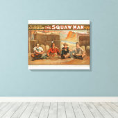 "The Squaw Man" - The Pipe of Peace Theater Canvas Afdruk (Insitu (Houten vloer))