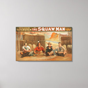 "The Squaw Man" - The Pipe of Peace Theater Canvas Afdruk