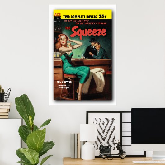 The Squeeze - Gil Brewer pb Hoesje Poster 1955 (Thuiskantoor)