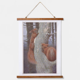 THE SQUIRREL (Sciurus vulgaris) Hangend Wandkleed