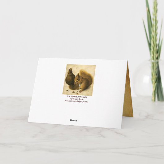 THE SQUIRREL WITH NUTS MONOGRAM NOTITIEKAARTJE (Achterkant)