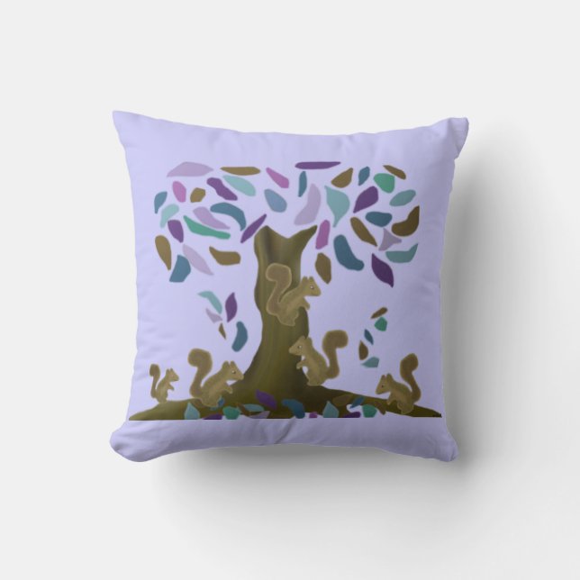 The Squirrels Treehouse American Mojo Pillow Kussen (Voorkant)