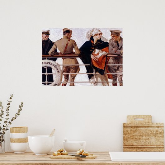 The SS Leviathan, 1918, door J. C. Leyendecker Poster (Keuken)