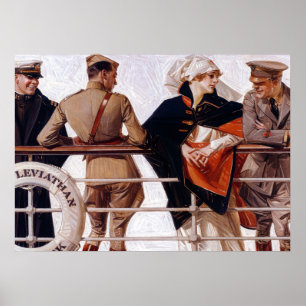 The SS Leviathan, 1918, door J. C. Leyendecker Poster