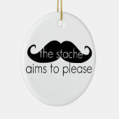 The Stache wil een grappige parodie maken Keramisch Ornament (Rechts)