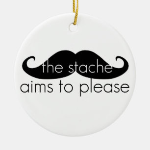 The Stache wil een grappige parodie maken Keramisch Ornament